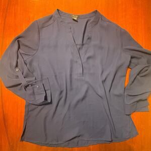 Timing Navy Long Sleeved Top Size Large